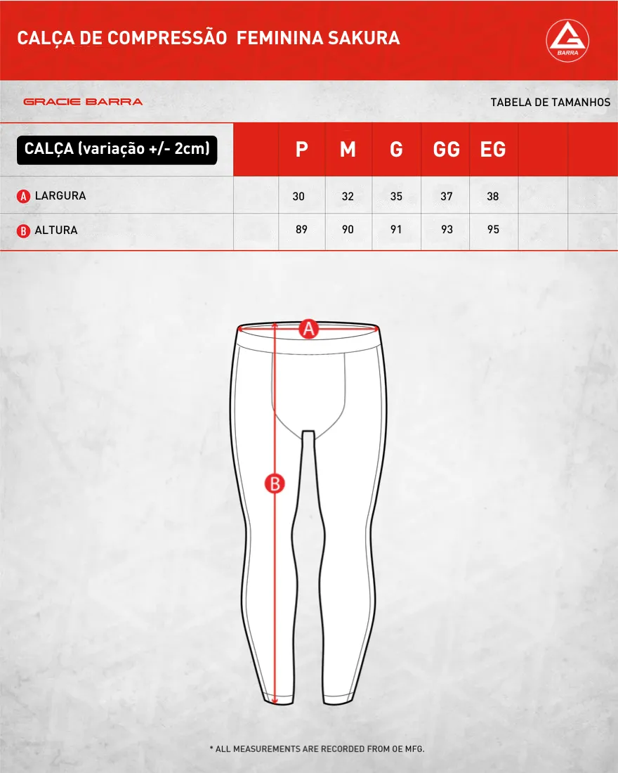 Calça de Compressão GB Sakura Feminina - Preta